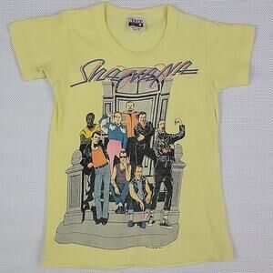 Hanes VTG 80s Yellow Sha Na Na single stitch‎ short sleeve tee | S | DAMAGED
